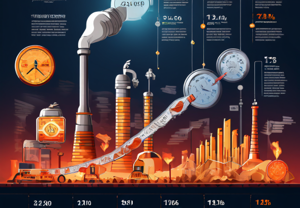 연한 배경에 가솔린 엔진에서 하이브리드 시스템으로 이어지는 그림 타임라인이 있으며, 주변에는 동전과 상승하는 유가 그래프가 배치되어 있습니다.