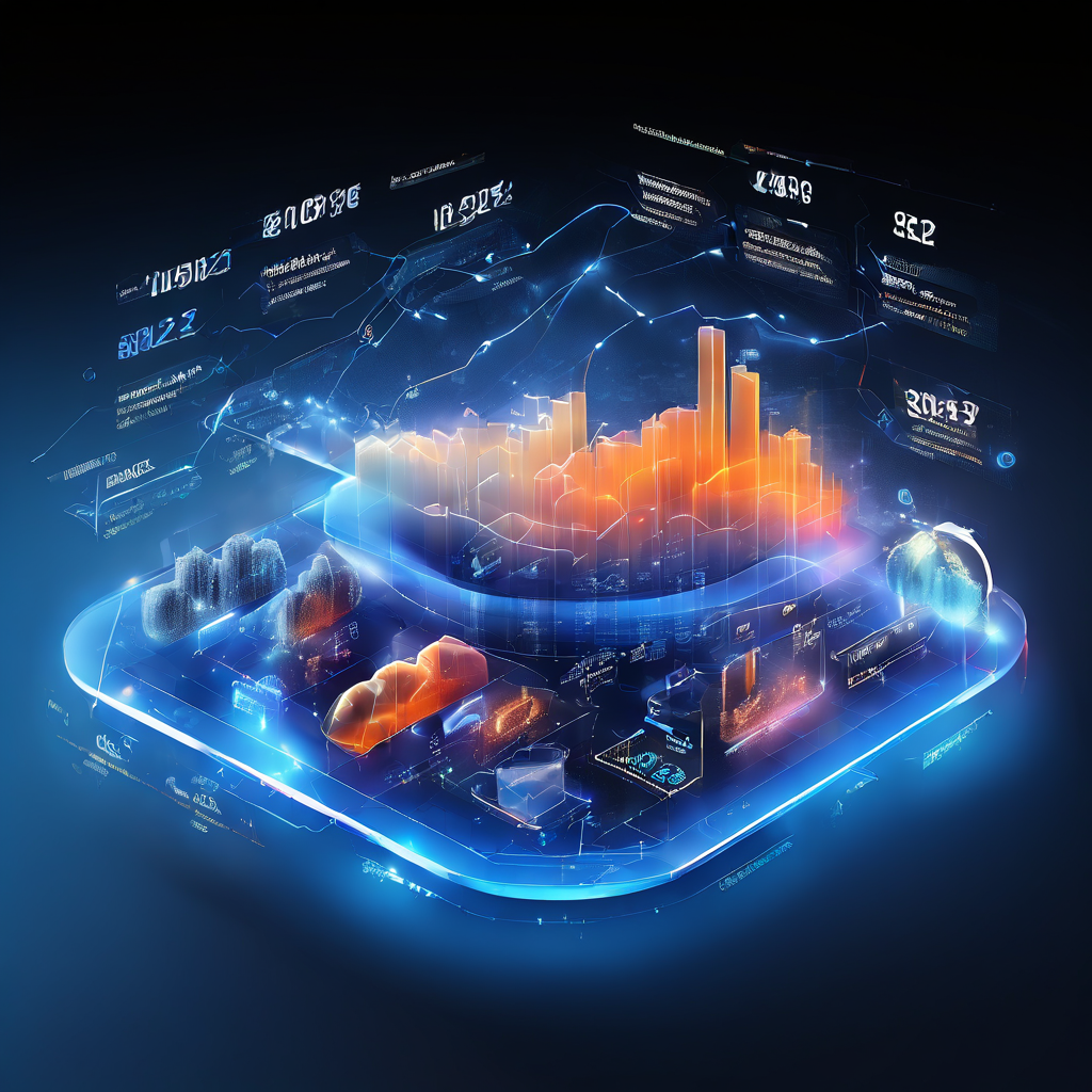 A premium digital platform interface showing connected data layers, cloud infrastructure, and secure online flow representing...