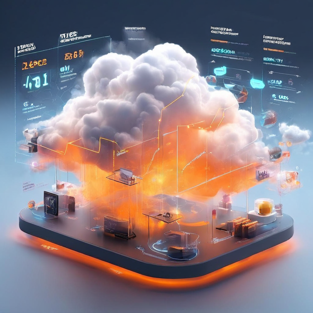 A wide premium digital platform interface showing abstract cloud, data, and operations layers representing pre-match odds...